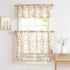 Treatmentex Leaf Valance Window Curtain for Kitchen Basement Bedroom 52" W x 15" L Taupe and White 1 Panel...
