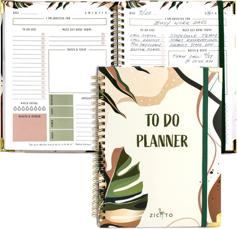 Simplified To Do List Notebook - Aesthetic Daily Planner to Easily Organize Your Tasks And Boost Productivity - Stylish Undated Planner And School...