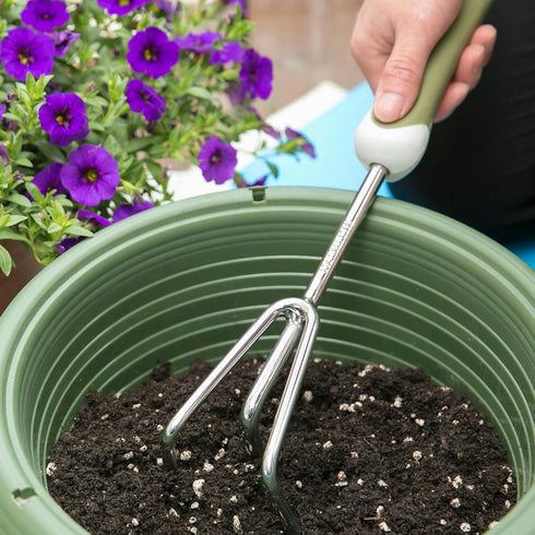 Worth Garden Stainless Steel Hand Cultivator for Tilling Soil - PP/TPR Ergonomic Handle - Garden Hand Tool - T206A00...