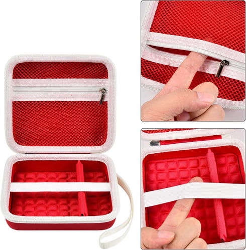 Kid Toy Camera Case for VTech Kidizoom Creator Cam Video Camera, Hard Travel Carrying Storage with Accessories Pocket - Red...