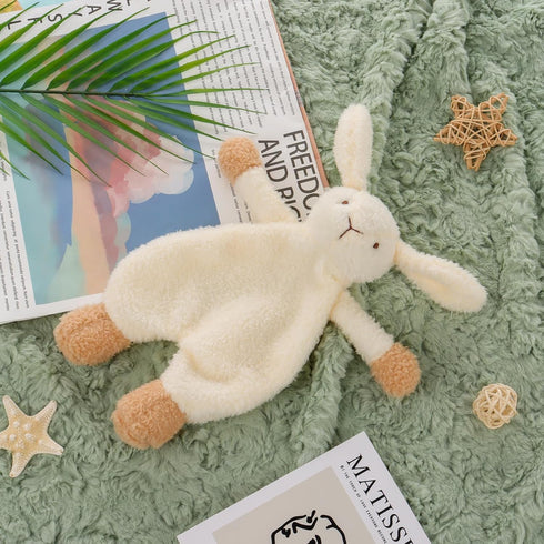 Apricot Lamb Stuffed Animals Security Blanket White Bunny Rabbit Infant Nursery Character Blanket Luxury Snuggler Plush(White Bunny, 10 Inches)...