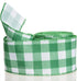 ATRBB Green and White Buffalo Plaid Ribbon Wired Edge Gingham Ribbon for St Patrick's Day Decoration and Bows Craft,10 Yards by 2.5 Inches...