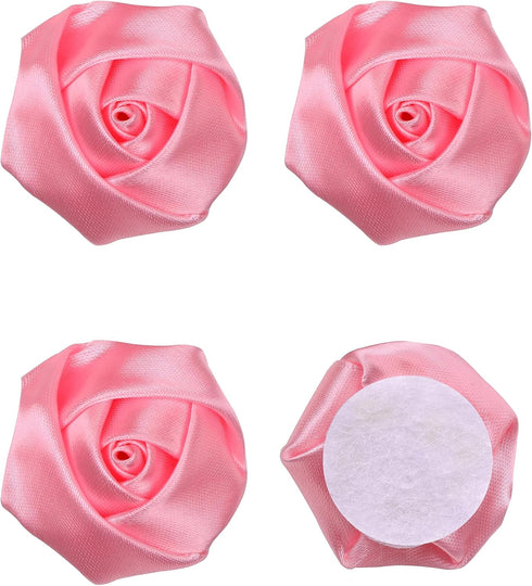 YAKA 20pcs Handmade Stereo Fabric Rose Flowers for DIY Headdress Flowers Headbands Clips,Rose Wedding Decor Hair Bow Appliques Craft Sewing Access...