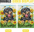 Welcome Spring Summer Rottweiler Dog Decorative Garden Flag, Sunflower Pet Yard Outside Home Decoration Dog Lover Gifts, Floral Flower Bee Seasona...