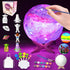 SHINECLOUD Hand Drawn Moon Lamp Cool Arts & Crafts Kit Creative Decorative Light DIY Globe Lamp with Remote Control/Smart Touch Sensor/Wooden Stan...