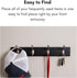 BIRDROCK HOME Oval Hook Coat and Hat Rack | 4 Hooks | Wall Mount | Black Finish | Satin Nickel Hooks...