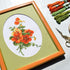 Povitrulya Summer Flowers Cross Stitch Kit 'Nasturtium' - Floral DIY Embroidery Set for Adults with Paper Pattern and Prestored Floss...