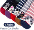 YSense Fuzzy Socks for Women 5 Pairs Warm Fluffy Winter Stocking Soft Cute Cat Animal Socks...