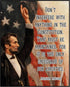 Posterizer 1 pcs-Republicans Conservatives Liberals-Abraham Lincoln-Patriotic & Military Art-Quotes-Gift for US Military Veterans-Decor for Home &...