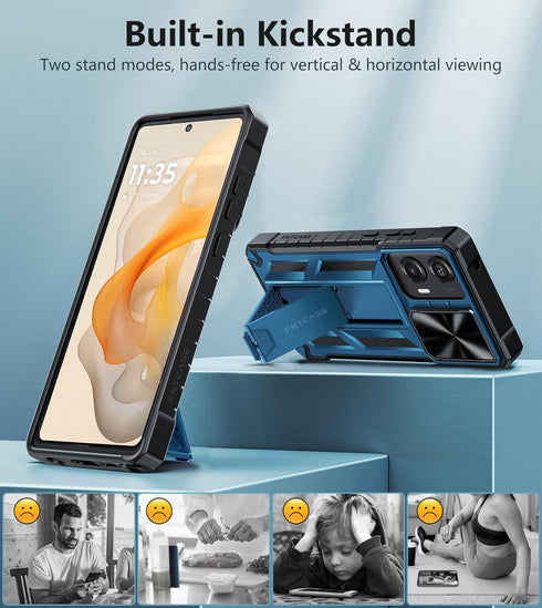 FNTCASE for Motorola Moto G-Stylus-5G-2024 Case: Rugged Protective Cell Phone Cases with Kickstand | Durable Matte Drop Proof Hard Covers Heavy Du...