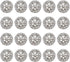 20pcs Clothes Button 25mm Fashion Hollow Flower Alloy Round Shaped Sewing Button for Men Women Blazer Coat Uniform Shirt and Jacket Silver...