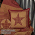 VHC Brands Ninepatch Star Thanksgiving Bedroom Decor, Quilted Pillow, Red, 12x12...