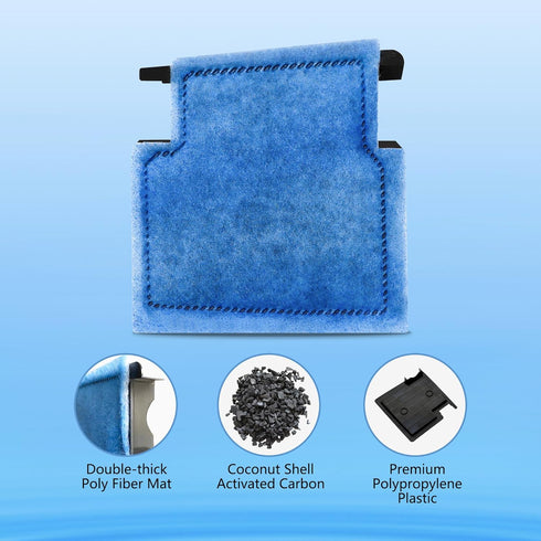 Aquarium Filter Cartridge Replacement Rite-Size A Filter Cartridges 8 Pack Compatible with Power Filters 75/100...