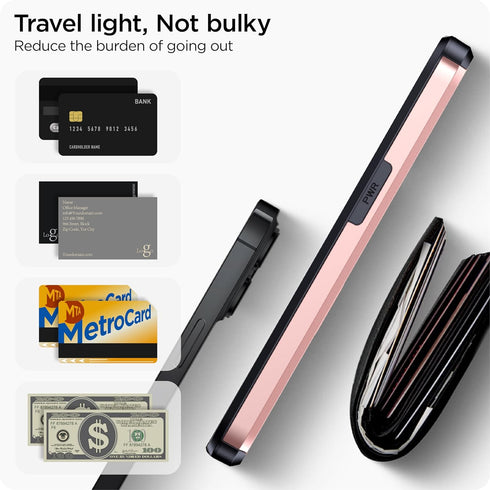 ???????? ?????? iPhone 14 Pro Case with Card Holder - Wireless Charging Compatible iPhone 14 Pro Wallet Case with Hidden Card Slot for Women and M...