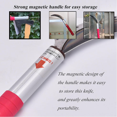 Scythe Garden Tool, Japanese Weeding Scymea, Scythe Tool, Weeding and Weed, Magnetic Handle, Durable SK5 Steel Blades, Compact and Portable, Great...