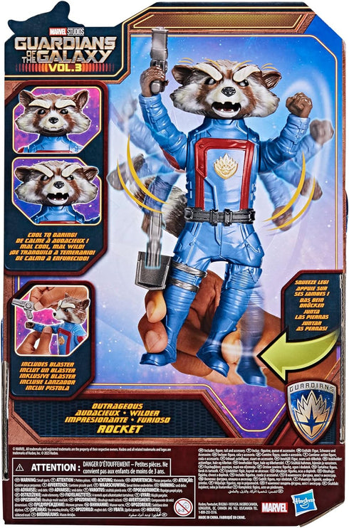 Marvel Studios’ Guardians of The Galaxy Vol. 3 Rocket Action Figure, Super Hero Toys for Kids Ages 4 and Up, 8-Inch-Scale Action Figure...