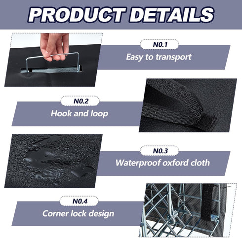 2 Pcs Trap Cage Cover 32 x 10 x 12 Inch Heavy Duty Animal Trap Cover Live Animal Trap Cage Cover for 1 Door Humane Cat Trap Squirrel Dog Gopher Ch...