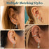 IRONBOX 12Pairs 14K Gold Plated Huggie Hoop Studs Earrings Set for Women Small Dainty Minimalist Chain Earrings Cartilage CZ Ball Earring Sets for...