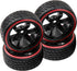 Hard Plastic Wheel Rims & Plastic Tires 12mm Hex Compatible with Traxxas HSP Tamiya Kyosho Himoto 1/10 RC Drift Car (Style 2)...