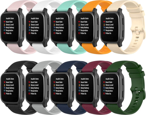 Band for Garmin Venu Sq 2/Music, Soft Silicone Replacement Watch Band for Garmin Venu 2 Plus (No Tracker)...