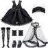 6 Pcs Gothic Doll Clothes and Accessories 11.81'' Black Doll Clothes Outfits Wedding Tutu Ballet Dress for Girl Doll Outfits Party Princess Gown f...