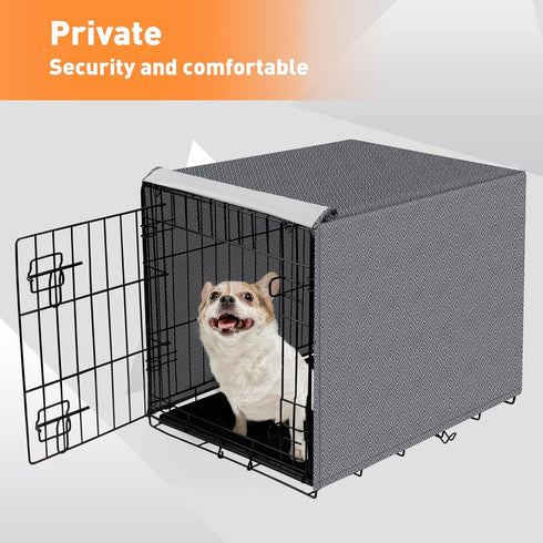 Dog Crate Cover for Wire Cages 30 Inch Indoor Breathable Polyester Pet Kennel Cover Machine Wash & Dry (Cover Only)...