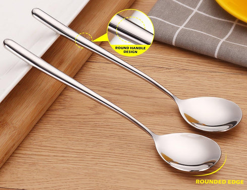 Miupoo Korean Soup Spoons Stainless Steel Long Handle Tablespoon Pack of 5...