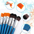 6pcs Mop Brush for Acrylic Painting, 1 Inch Oval Blending Paint Brushes for Acrylic Painting, Paint Brushes with Wooden Handle for Acrylic Paint, ...