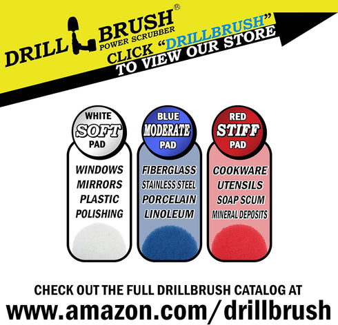 All Purpose Scrub Pads - Six Pack of Cleaning Pads - Bathroom Cleaner - Auto Detailing - Stove Top - Drill Accessories Pads for Deep Clean - Showe...