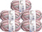 uxcell Cotton Blend Yarn, 5 Pack of 50g/1.76oz Soft Crochet Craft Yarns for Knitting and Crocheting Craft Projects, Pink-Grey......