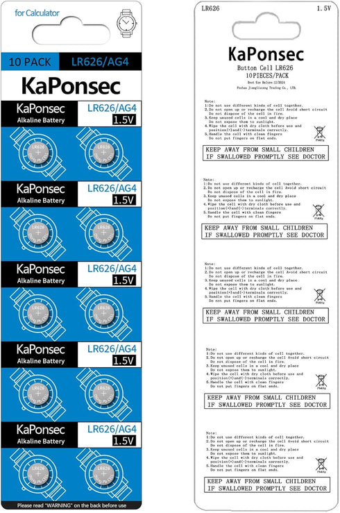 10 Pack SR626SW AG4 Equivalent 377S 377 LR626 1.5V Button Cell Watch Battery Replacement...