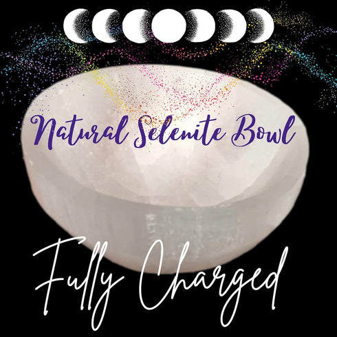Worldly Finds Selenite Crystal Smudge Bowl, 7 Sizes, Hand-Carved, Moroccan Crystal Holder to Charge, Cleanse Crystals, Charging Selenite Bowl, Spi...