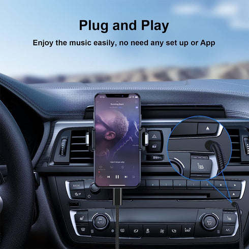 Lightning to 3.5mm Audio Cord, iPhone to Car Stereo AUX Cable Compatible with iPhone 14/13/12/11/XR/XS/X/8/7/6 Plus/SE 2, 3.3FT (Black#2)...
