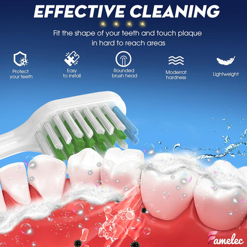 8 Pack Toothbrush Heads for Waterpik Toothbrush Replacement Heads, Compatible with Waterpik Complete Care 5.0/9.0(WP-862) Electric Toothbrush, Fit...