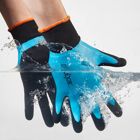 COOLJOB Waterproof Gardening Work Gloves Gifts for Women & Men, Double Rubber Coated Non-slip Working Gloves Bulk for Garden Yard Gardener Outdoor...