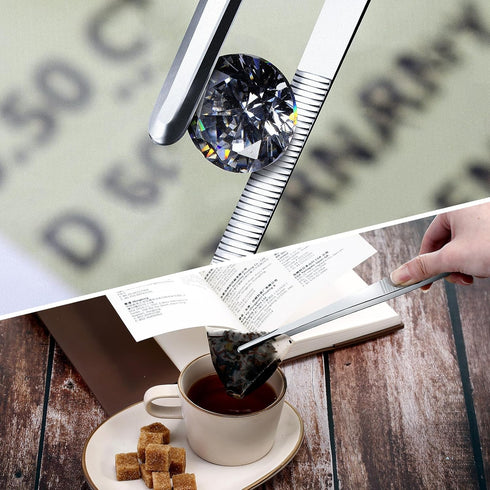 Yaomiao 4 Packs Bar Tweezers 8 Inch Long Garnish Tongs Tweezers Bar Tongs Stainless Steel Korean Bbq Tongs for Bar Bartender Cocktail Cooking Food...