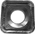 Aluminum Foil Square Gas Burner Disposable Heavy Thick Quality Bib Liners Covers (8.5" Square) from Cavalier (40 Pack)