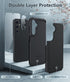 FNTCASE for Samsung Galaxy S24 Case: Dual Layer Heavy Duty Cell Phone Protective Cover Shockproof Rugged with Non-Slip Textured - Military Drop Pr...
