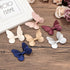 6 Pcs Butterfly Hair Clips Solid Color Lychee Veins Bow Hair Accessories Cute Fashionable Banger Hair Barrettes Holiday Headdress Hairpin, Girls W...