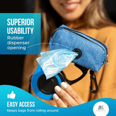Premium Dog Poop Bag Holder for Leash - Convenient Dog Poop Bag Dispenser with Durable Design - Stylish Accessory for Easy Cleanup - Ideal for Dog...