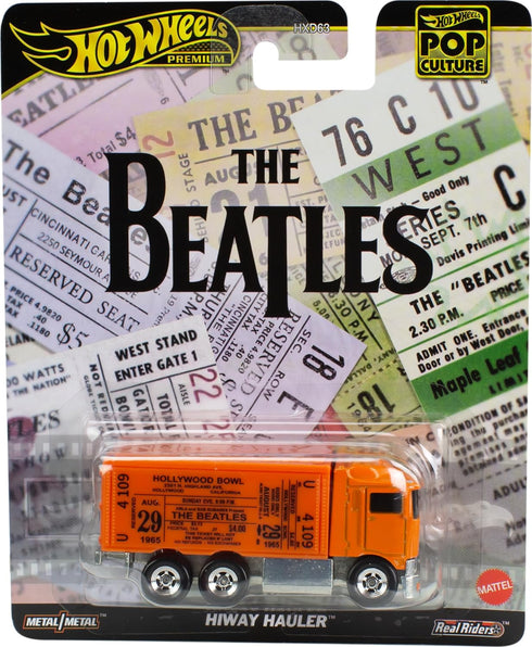 Hot Wheels Premium Toy Truck, 1:64 Scale Die-Cast Beatles Semi Replica with Hollywood Bowl Ticket deco, for Pop Culture Fans...