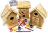 Matty's Toy Stop Paint Your Own Small Wooden Birdhouses (Includes Paints & Brushes) Gift Set Bundle - 3 Pack...