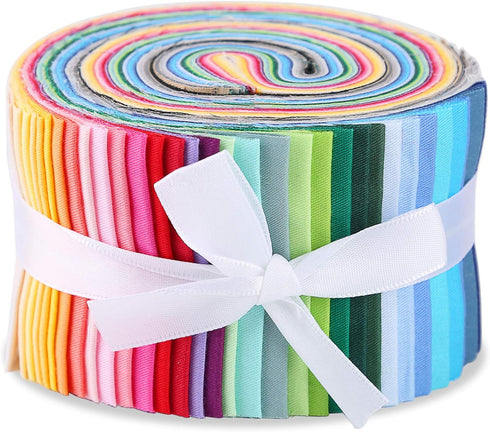 Jelly Roll Fabric, Roll Up Cotton Fabric Quilting Strips, Fabric Jelly Rolls for Sewing, Patchwork Craft Cotton Quilting Fabric...