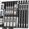 Nicpro Black Art Mechanical Pencil Set in Case, Metal Drafting Pencils 0.3, 0.5, 0.7, 0.9 & 2mm Graphite Lead Holders (2H HB 2B 4B Colored Lead) f...