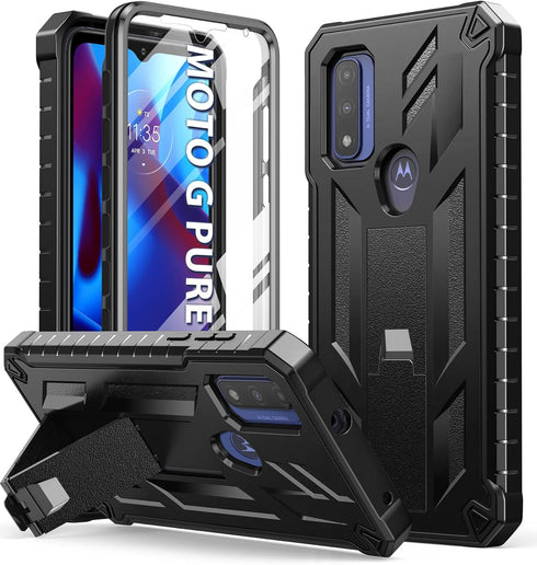for Motorola Moto-G Pure Phone Case: Moto G-Power 2022 Case Heavy Duty Military Grade Hard Protection Shock Proof Grip | Durable Dual-Layer Armor ...