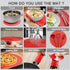 2 in 1, Aidacom Microwave Mat & Food Cover- Mat as Bowl Holder, Cover for Splatter Guard, Multi-use: Silicone Trivet, Pot Holders, Drying, Baking,...