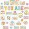 Hippie Affirmation Station Bulletin Board Set Groovy Bulletin Board for Classroom Decor Rainbow Mental Health Posters Positive Affirmations Accent...
