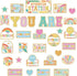 Hippie Affirmation Station Bulletin Board Set Groovy Bulletin Board for Classroom Decor Rainbow Mental Health Posters Positive Affirmations Accent...