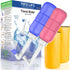 2PCS Pink+Blue Portable Bidets +Water Seal Cap - 15oz Peri Bottle for Postpartum Perineal Care- Baby Travel Bathing kit, Travel Bidet Bottle - 450...