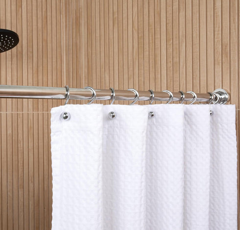 Luxury S Shower Curtain Hooks (12-Pack) Hotel Quality Silver Chrome Finish | Bathroom Accessories | Non-Slip Ball End | Easy to Hang...
